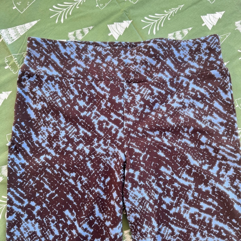 Terra & Sky High-Rise Ankle Leggings Plus 0X 14W Blue Snake Print New Lot of 3 - Picture 6 of 13